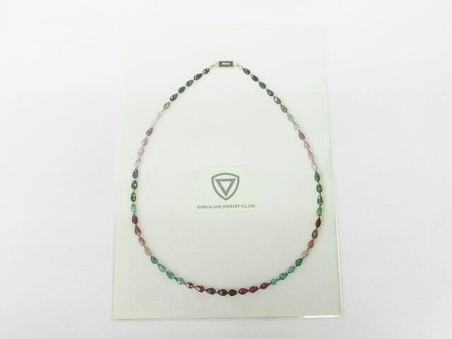 Ambrose アンブローズ トルマリン ネックレス レディース K18 刻印あり