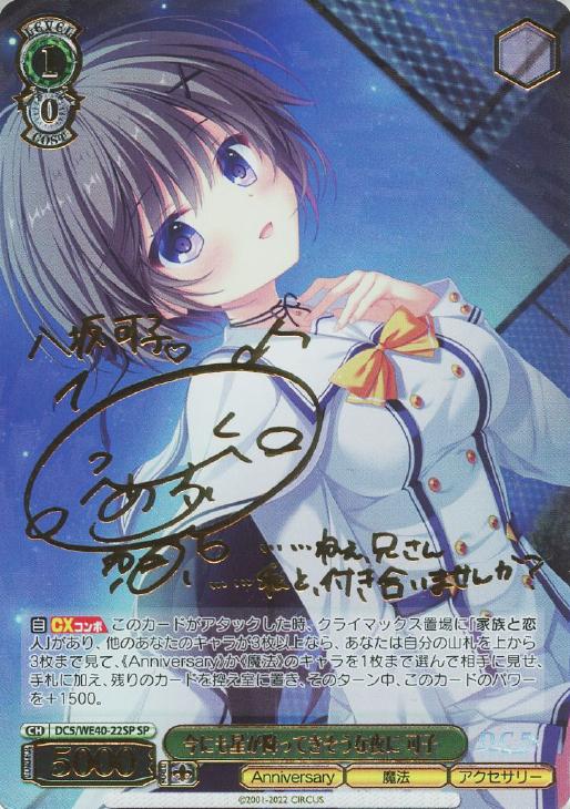 今にも星が降ってきそうな夜に 可子【ヴァイスシュヴァルツトレカ高価