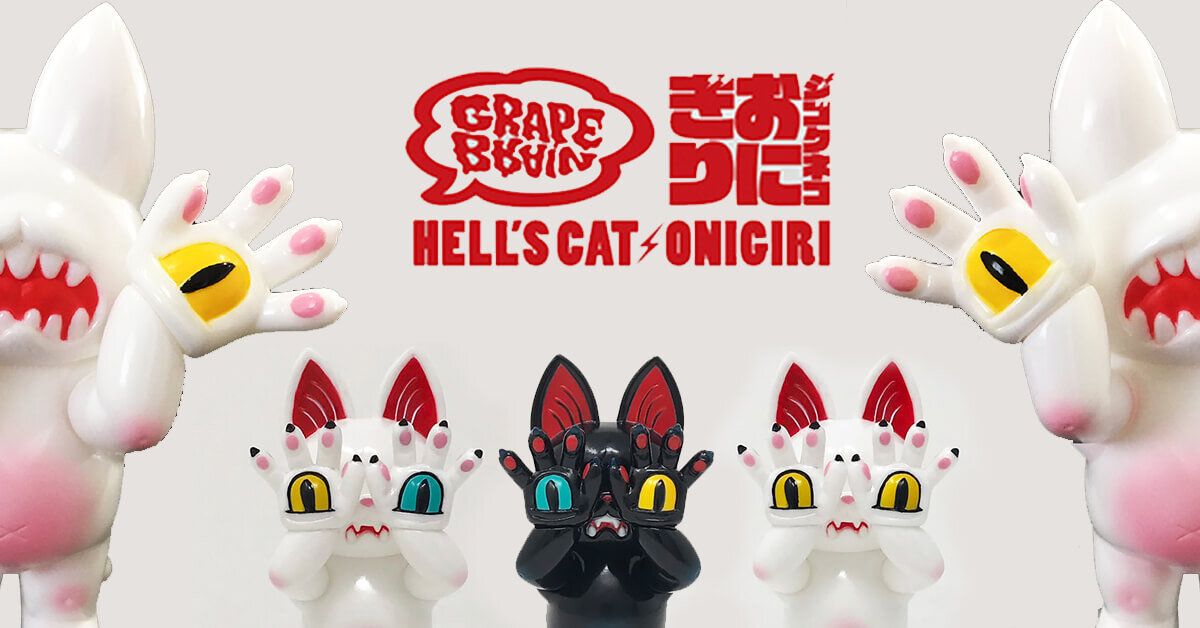 HELL'S CAT ONIGIRI OG and Odd Eye Edition by GRAPE BRAIN - The Toy