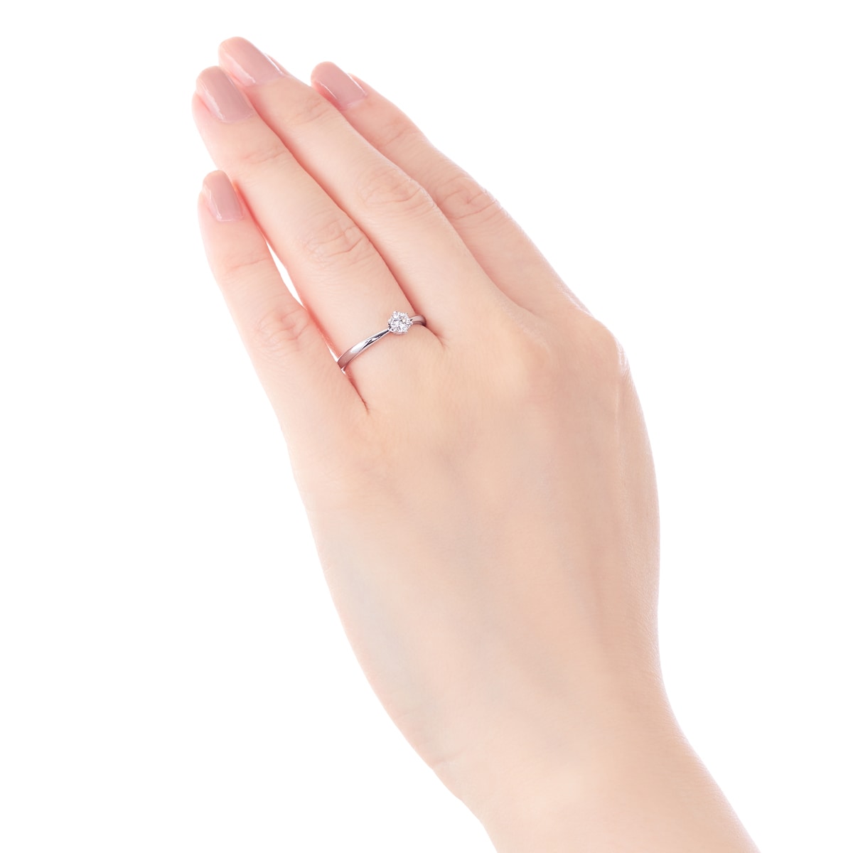 プラチナ鑑定書付ダイヤモンドリング（0.26カラット）(RKR093