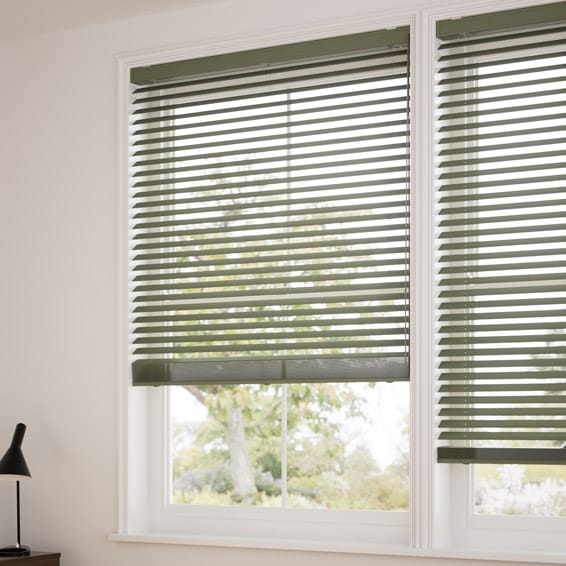 シンプル グリーンティ ウッドブラインド
