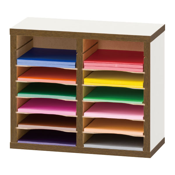 UCHIDASウチダス折紙整理棚14段 白 105015: OA