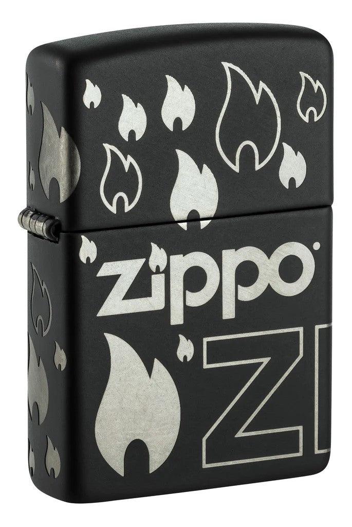 Zippo Black Matte Flame Z - 48908 – Zippo Brazil