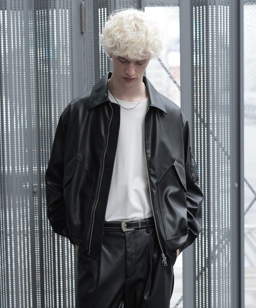 HARE（ハレ） ブルゾン アウター 「SET UP対応」LUXEレザーブルゾン