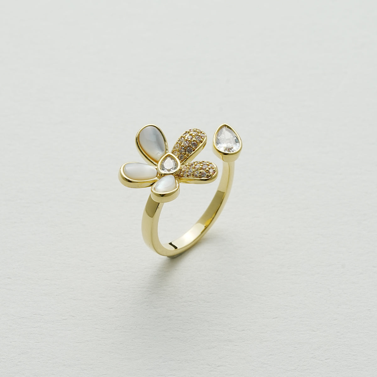 あ*️様 K18YG お花リング お花オープンリング 楽天市場】フラワー