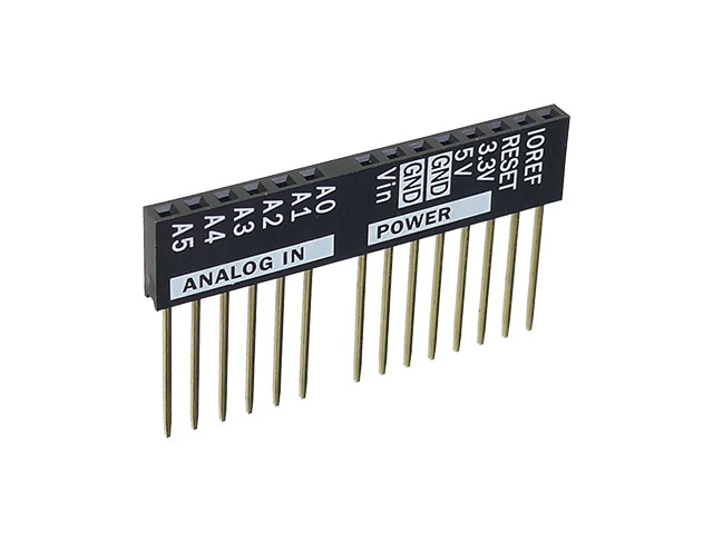 ARDUINO用ピンソケット(スタッキングコネクター) 8P+6P リード長14.3mm