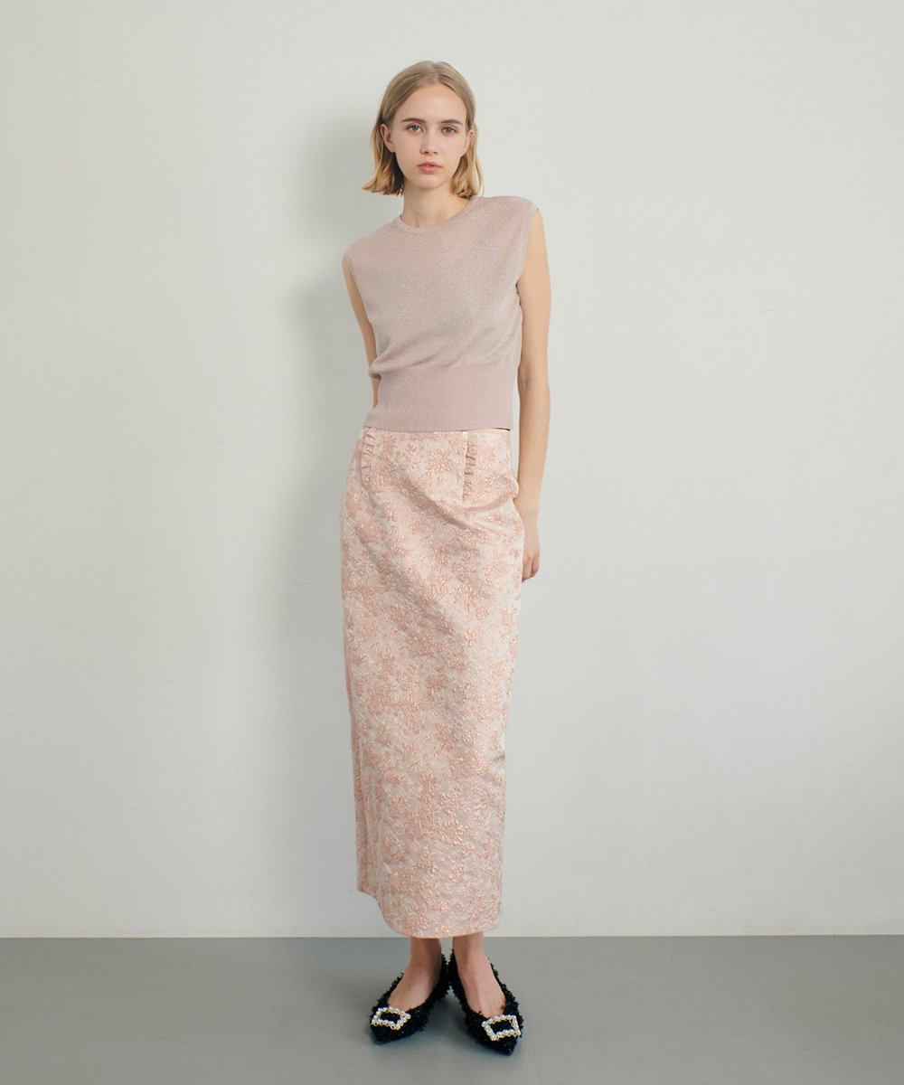 LOULOU WILLOUGHBY】ラメジャガードスカート|allureville OFFICIAL