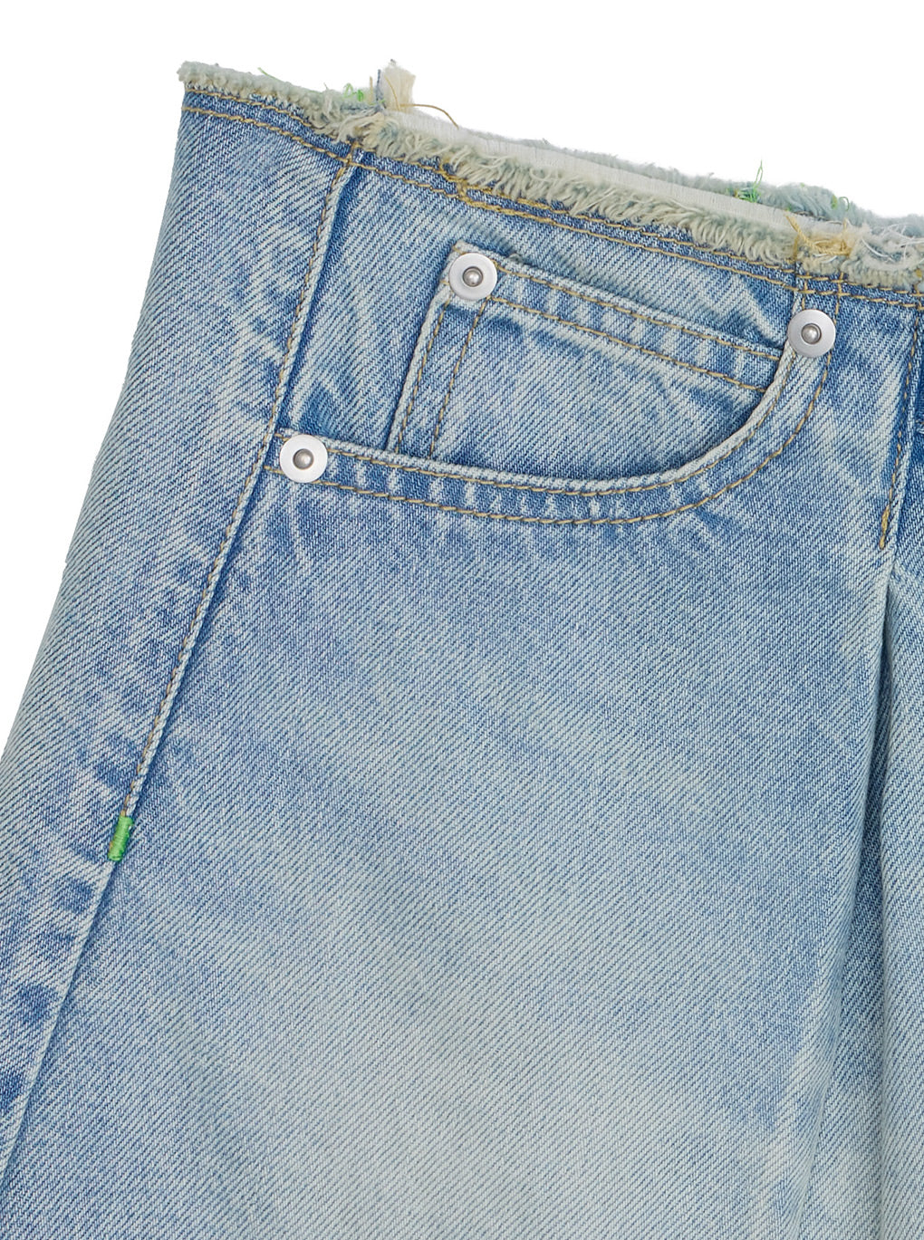 NEON STITCH REMAKE DENIM BELT