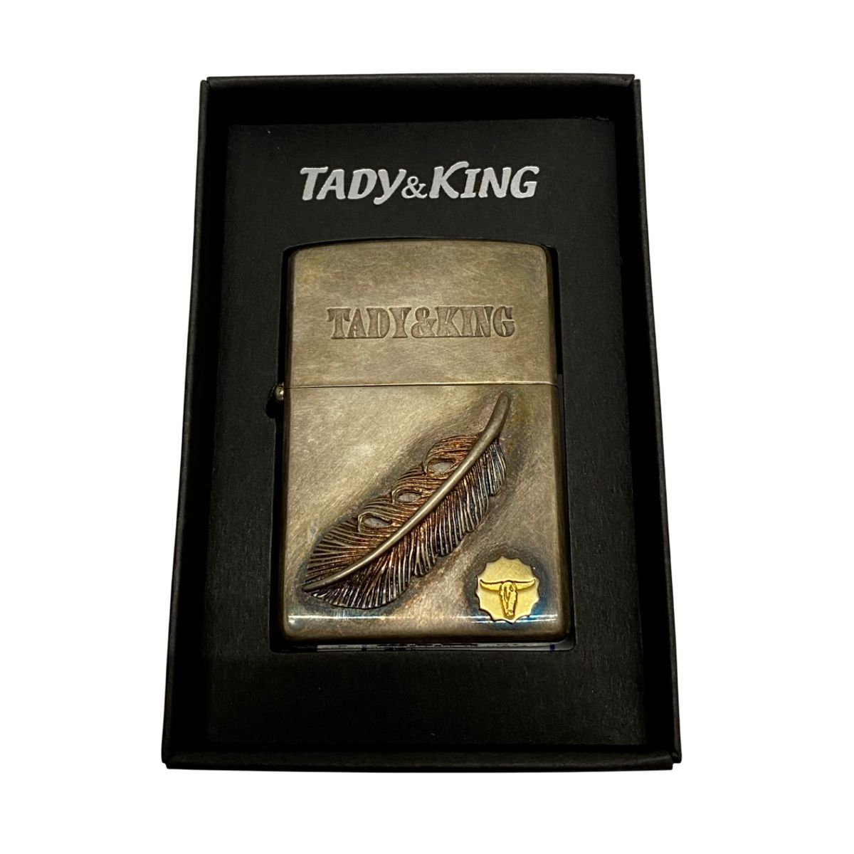 タディアンドキング TADY&KING Zippo シルバー フェザー ロングホーン