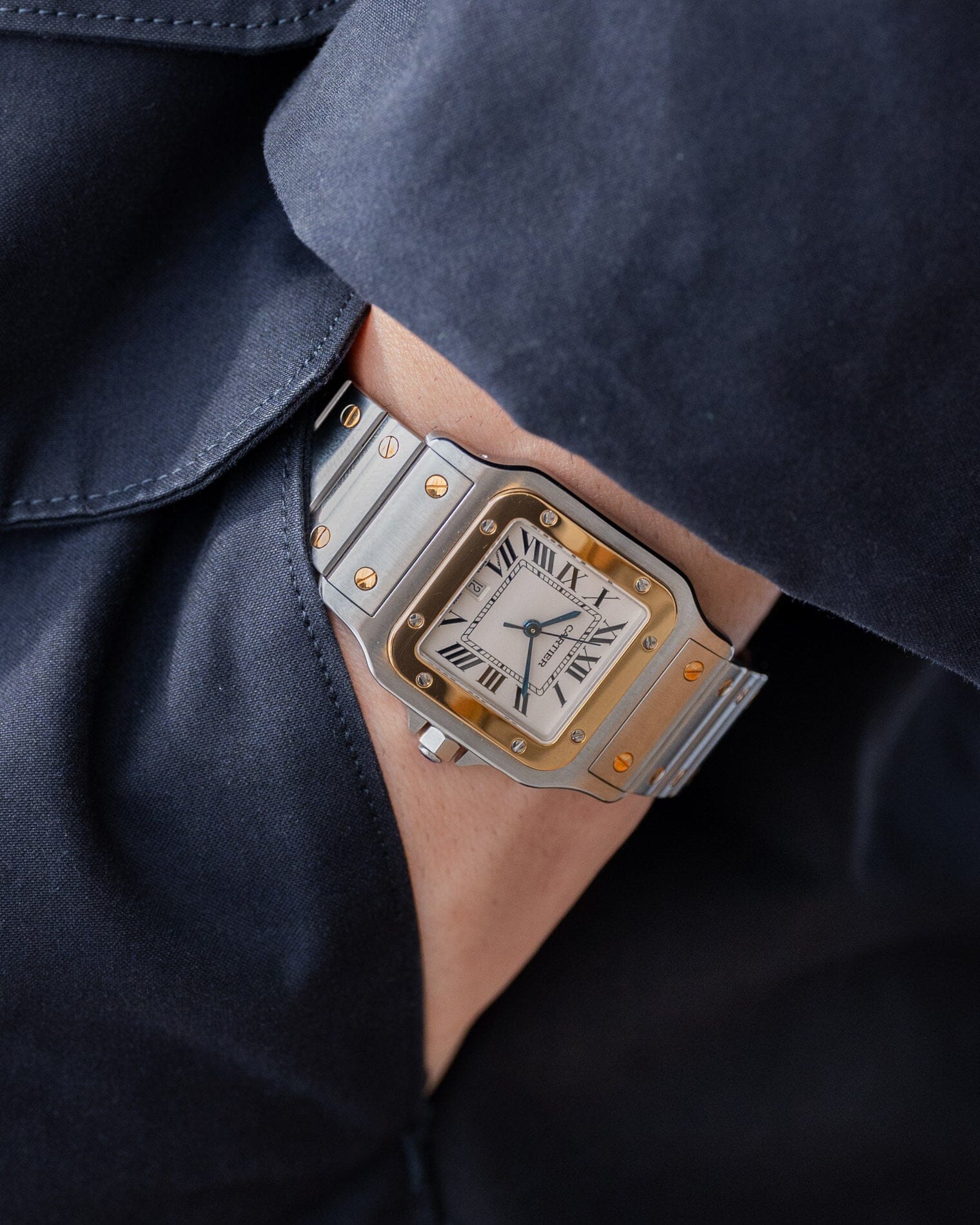 Cartier Santos Galbee 1566 Mens with Box and Paper | ARBITRO