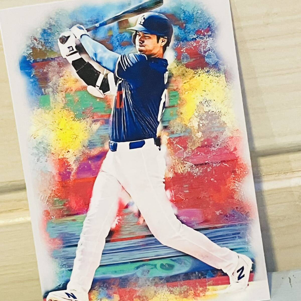 Yahoo!オークション - 世界に1枚 大谷翔平 アート カード ドジャース
