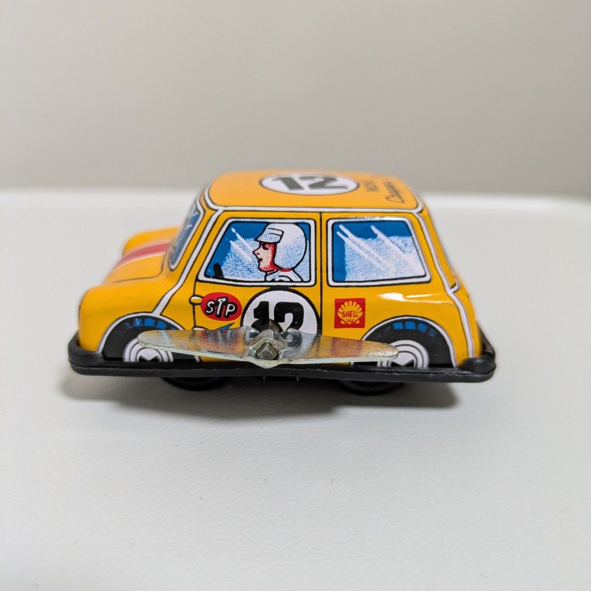 ミニクーパー ブリキ製 レーシングカー ゼンマイ式 昭和レトロ