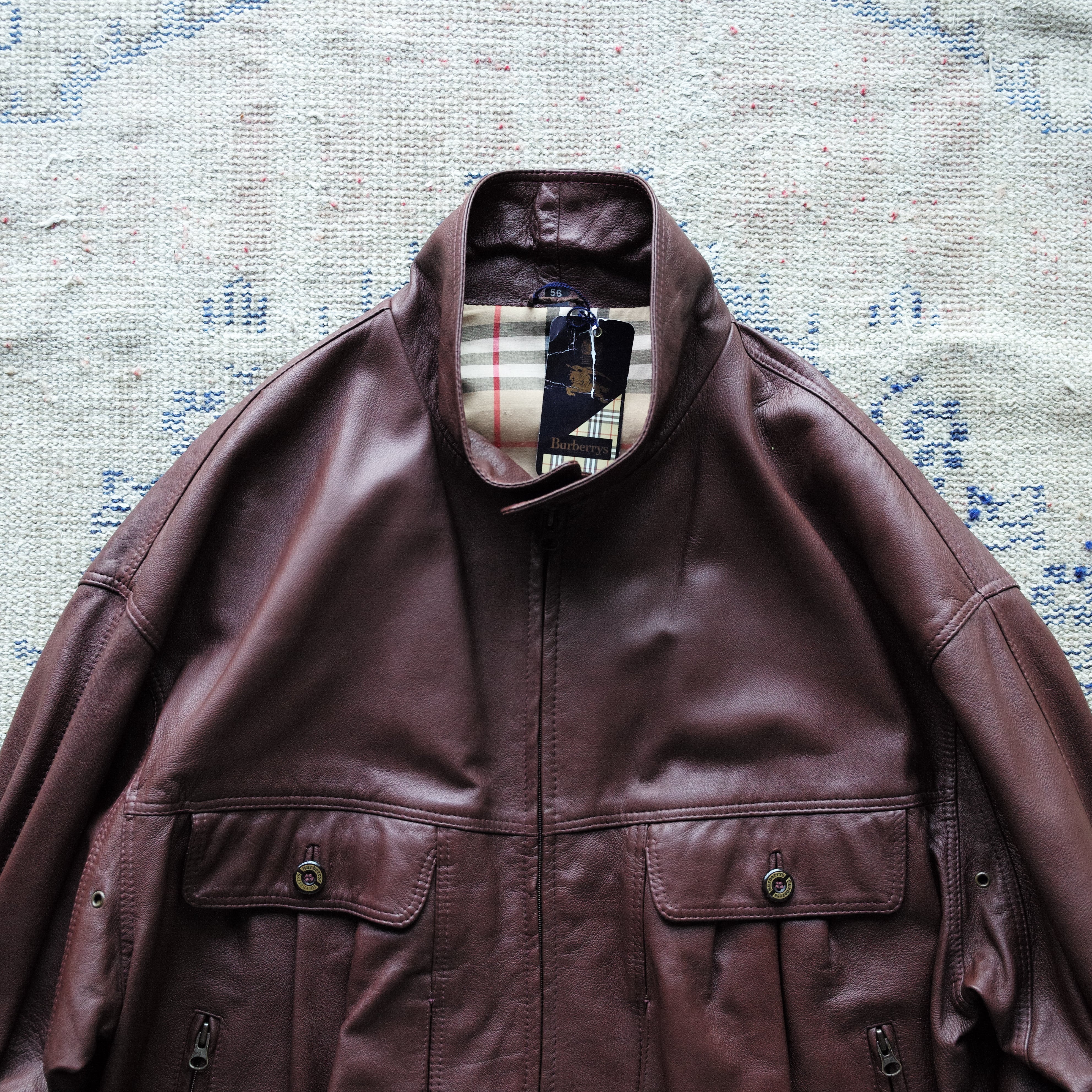 BURBERRYS レザーボンバージャケット フライト ライダース ブルゾン 本