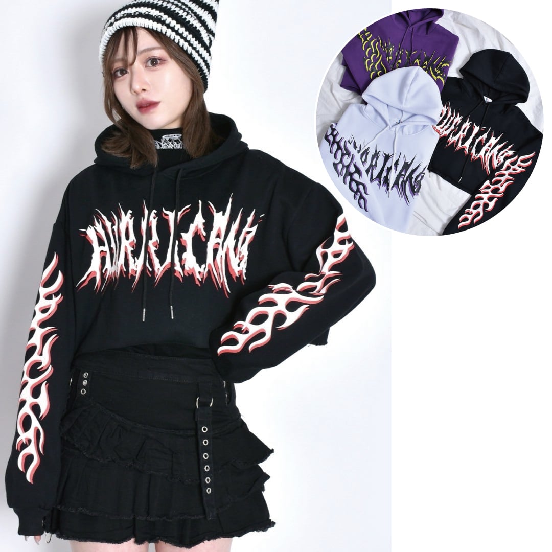 50%OFF】HURRICANEトライバル ショート丈パーカー(裏起毛