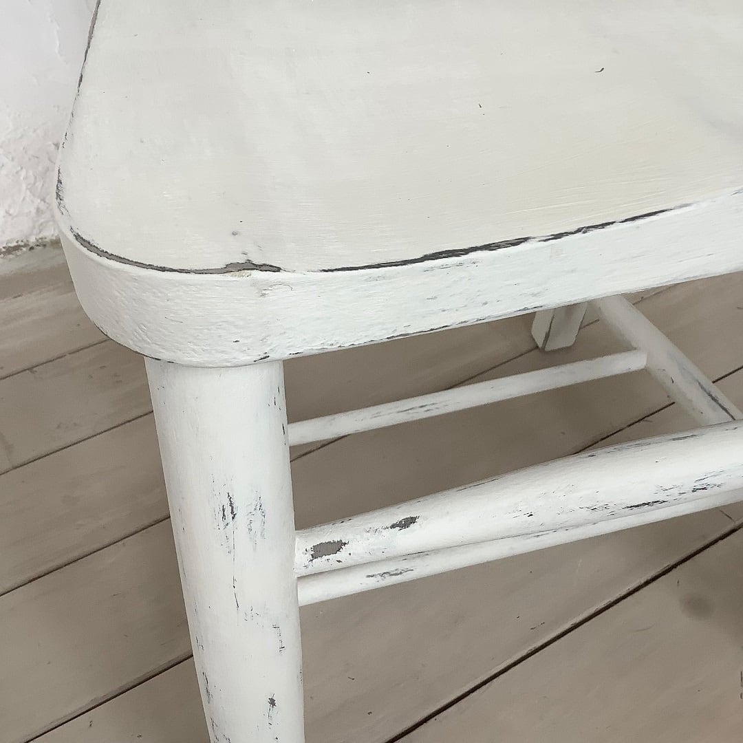 受注制作】シャビー・ホワイト・チャーチチェア・チャペルチェア・教会