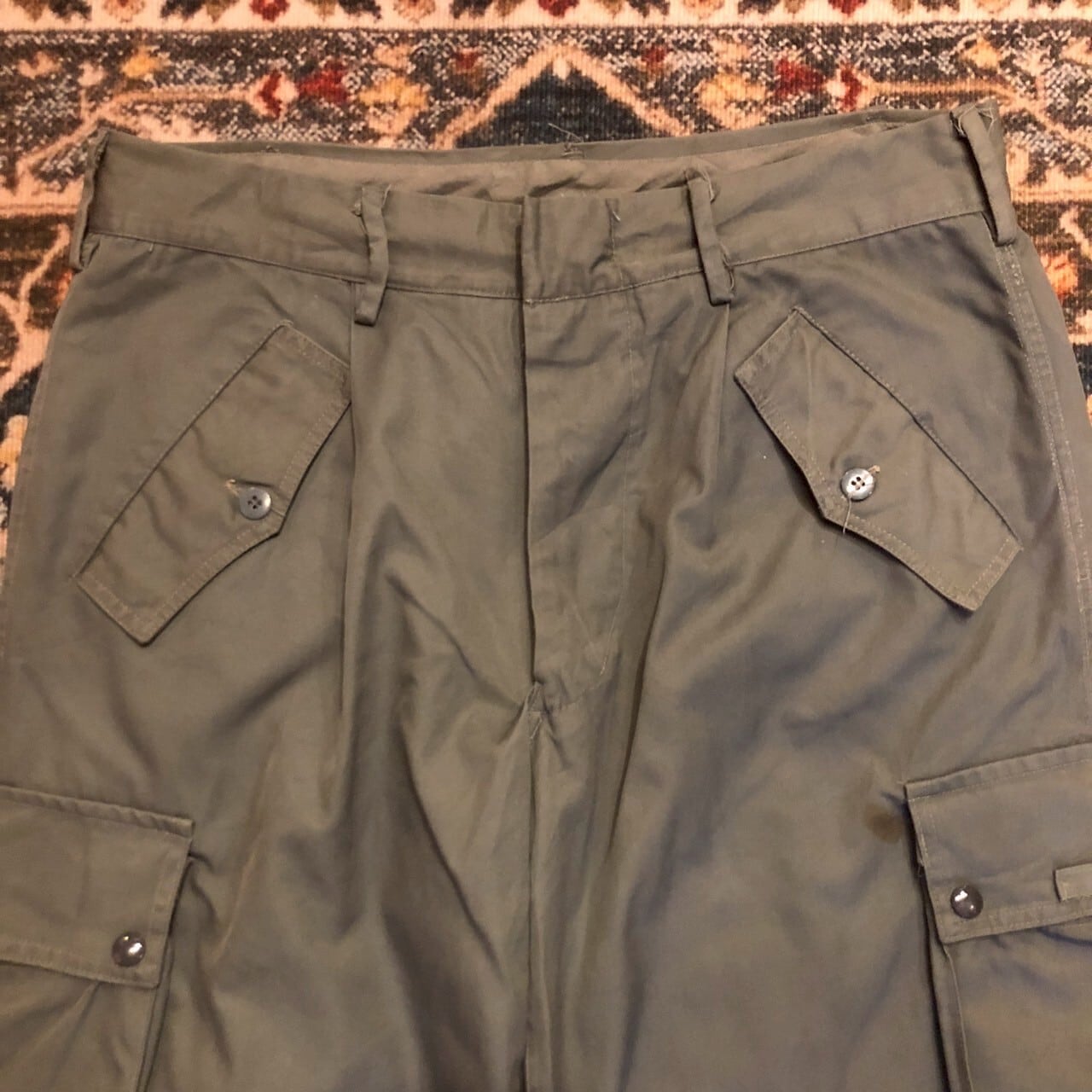 80s イタリア軍 実物 パラシュートパンツ 空軍 カーゴパンツ W82cm M