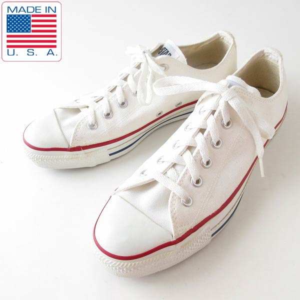 新品 レア USA製 90s コンバース オールスター Lo 白 8/26.5cm