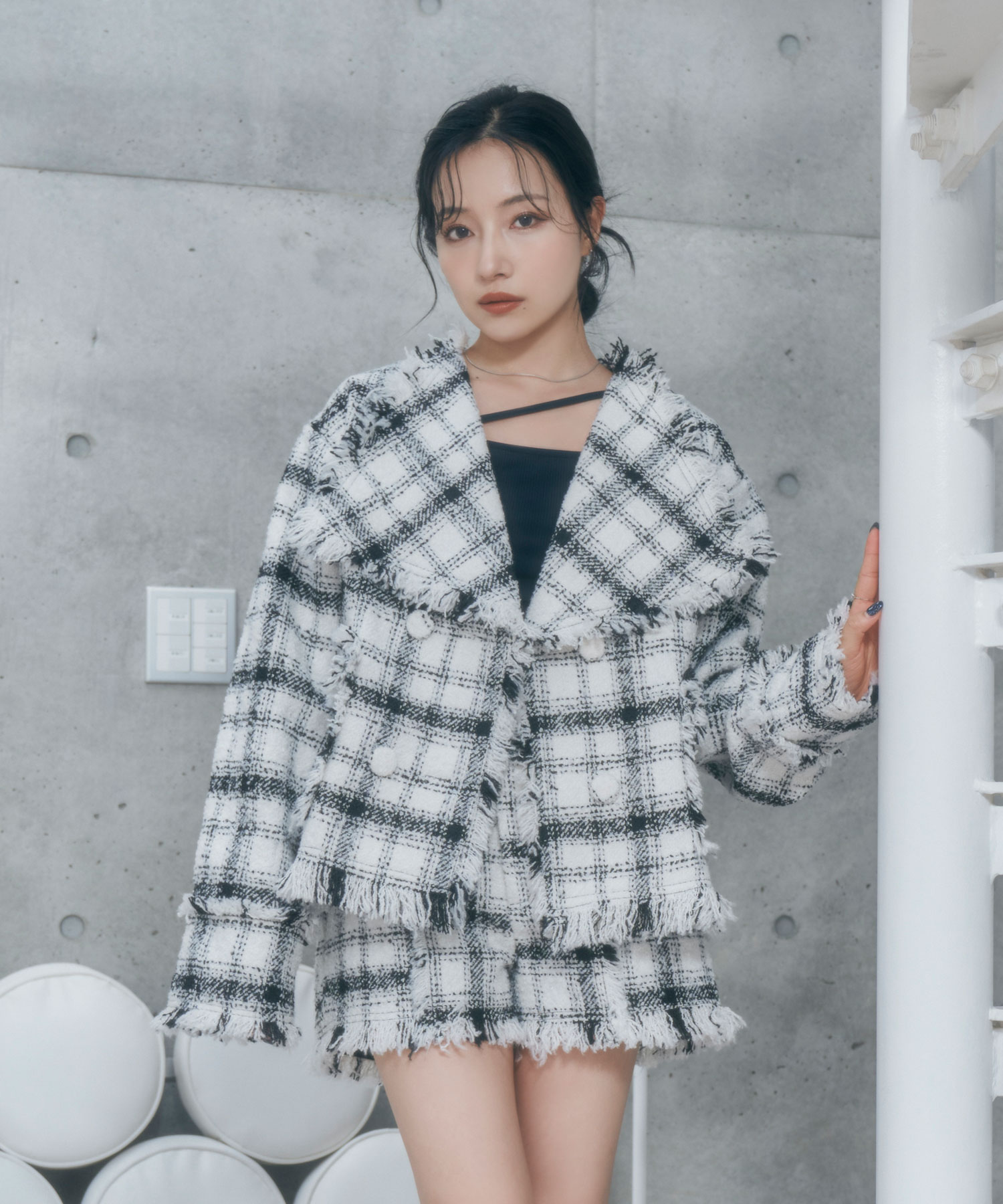 フリンジチェックジャケット – BUNNY APARTMENT