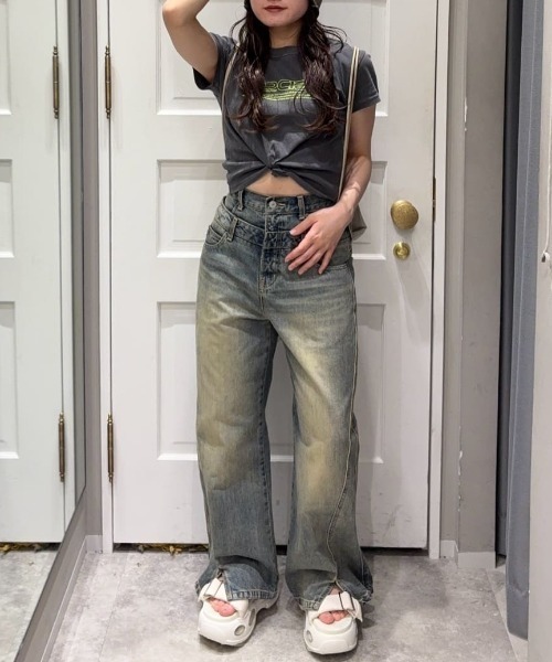 SLY（スライ）の「LAYERED STRAIGHT PT-C レイヤード ストレート