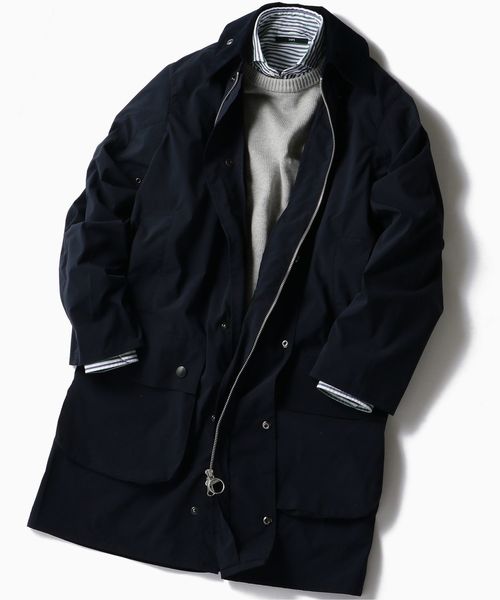 Barbour（バブアー）の「BARBOUR: 別注 ボーダー パッカブル ナイロン