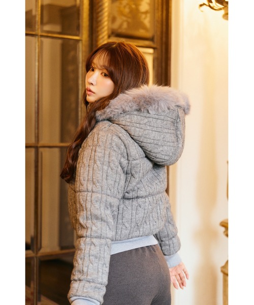Cable Knit Padded Jacket（ブルゾン）｜MISTREASS（ミストレアス）の