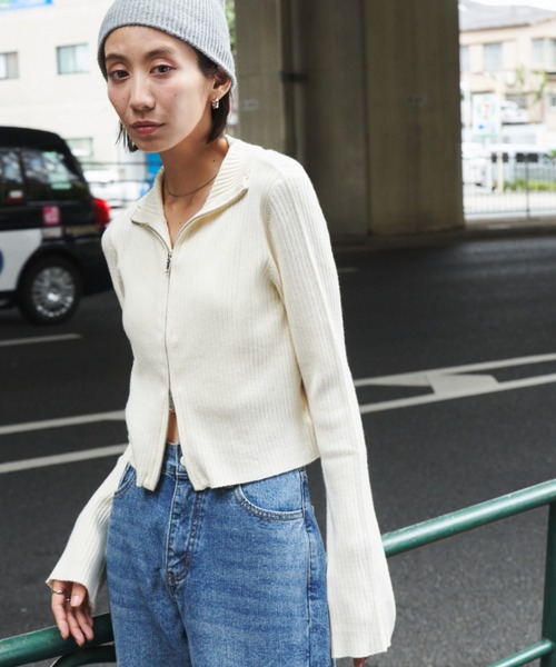 Auntie Rosa Holiday（アンティローザホリデー）の「リブ編みダブルZIP