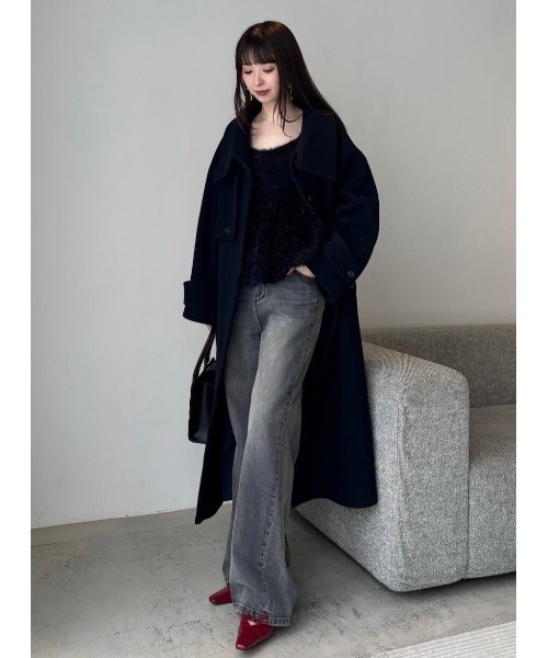 FRAY I.D（フレイアイディー）の「ハイウエストワイドデニムパンツ