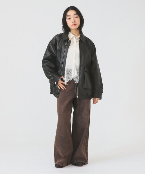 フェイクレザー フライト ジャケット（ブルゾン）｜Ray BEAMS（レイ