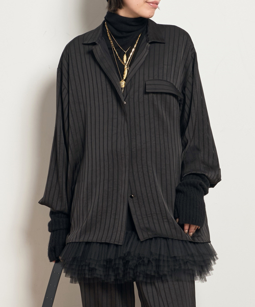 ARCHIVE STANCE/アーカイブスタンス】satin stripe Shirt（シャツ