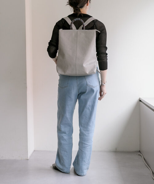 セール】《本革/A4サイズ対応》ミックス編みリュックサック（バック