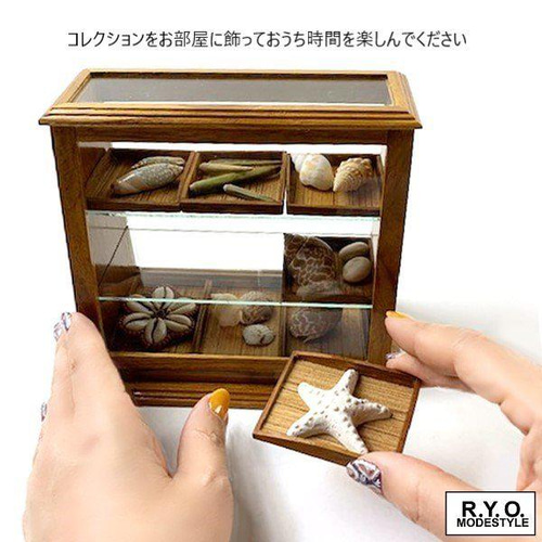 大人気 ミニチュアガラスショーケース コレクションケース 木製 その他