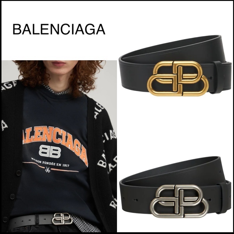 Balenciaga BB ロゴ レザーベルト メンズ (BALENCIAGA/ベルト