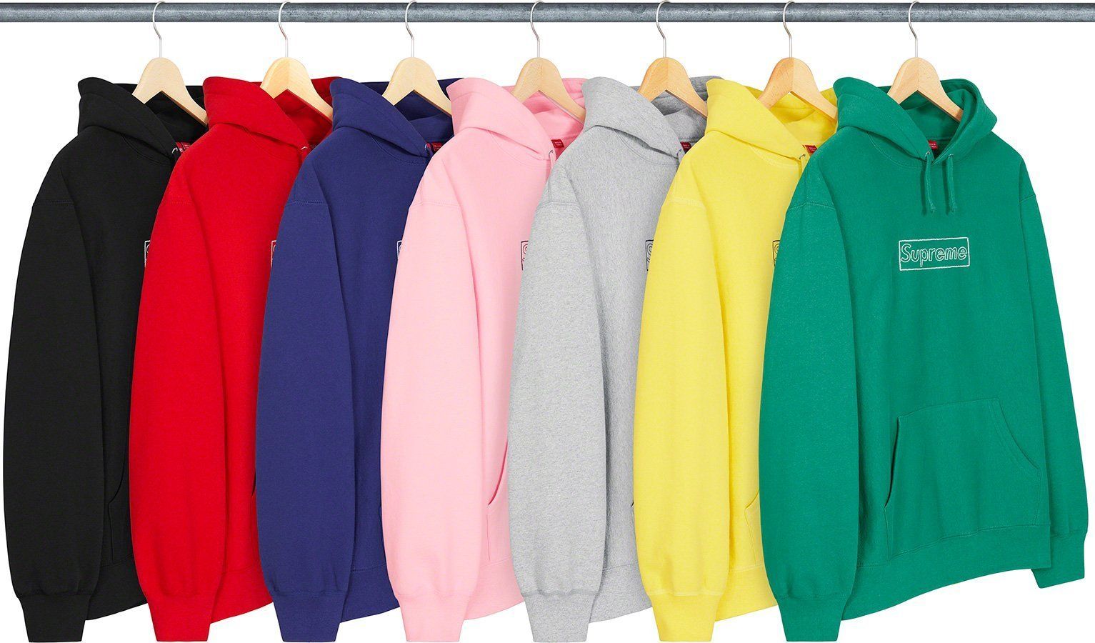 SS21 Supreme KAWS Chalk Logo Hooded Sweatshirt - カウズ (Supreme