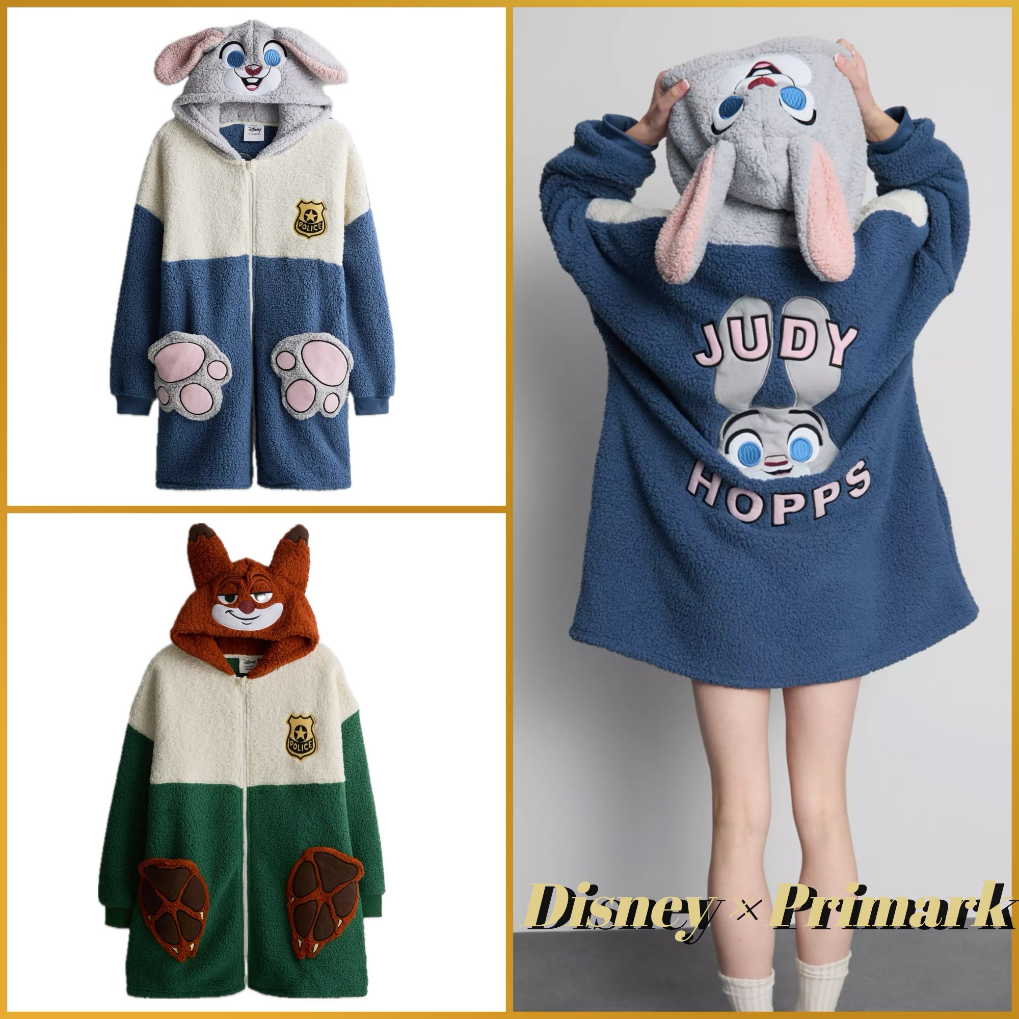 ◇Primark × Disney◇ ズートピア フード付きポンチョ フーディ