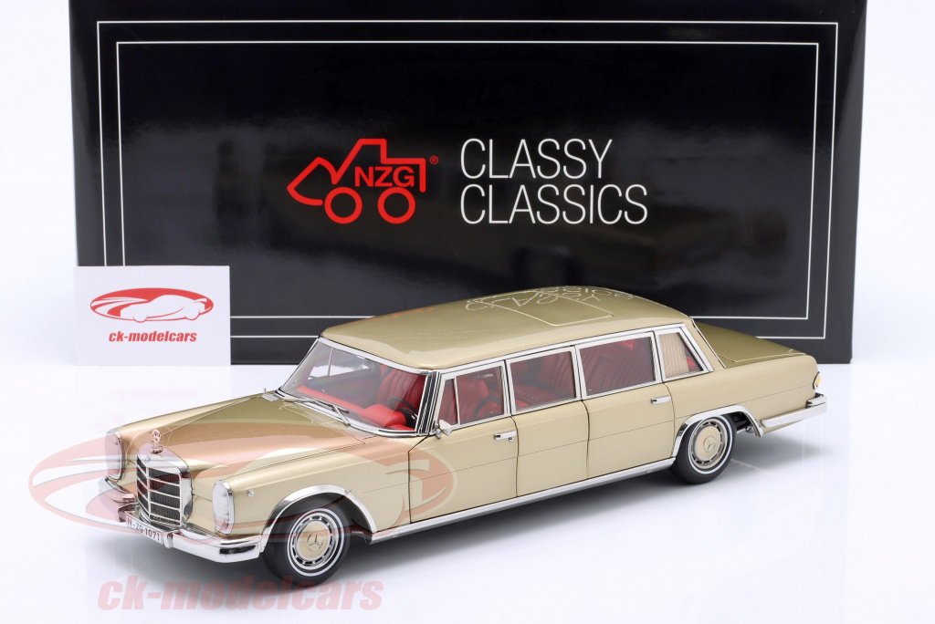 NZG 1:18 Mercedes-Benz 600 Pullman (W100) year 1968-1980 champagne