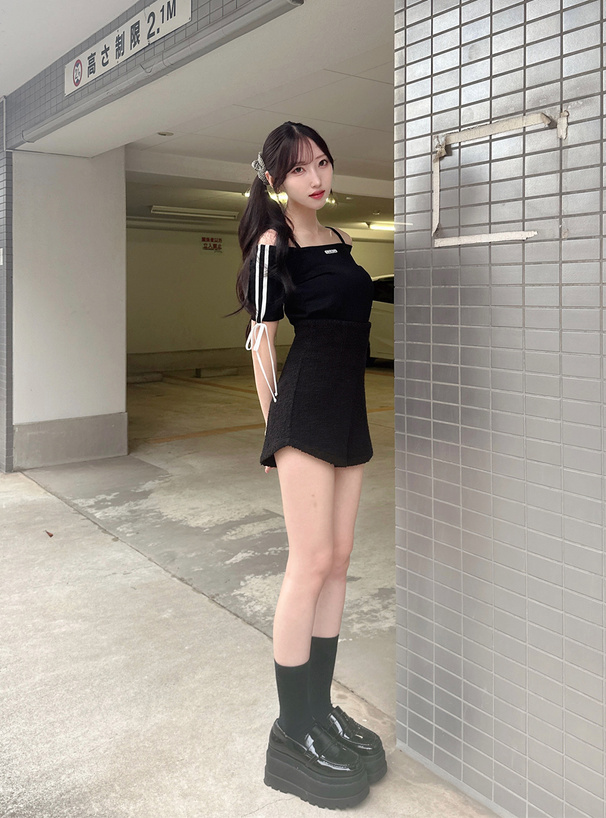 サイドリボンラインオフショルダートップス[mh99] | レディース