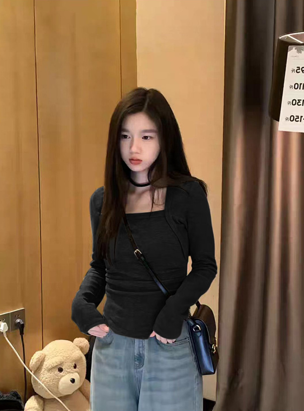 スクエアネックサイドタックトップス[yz644] | レディースファッション