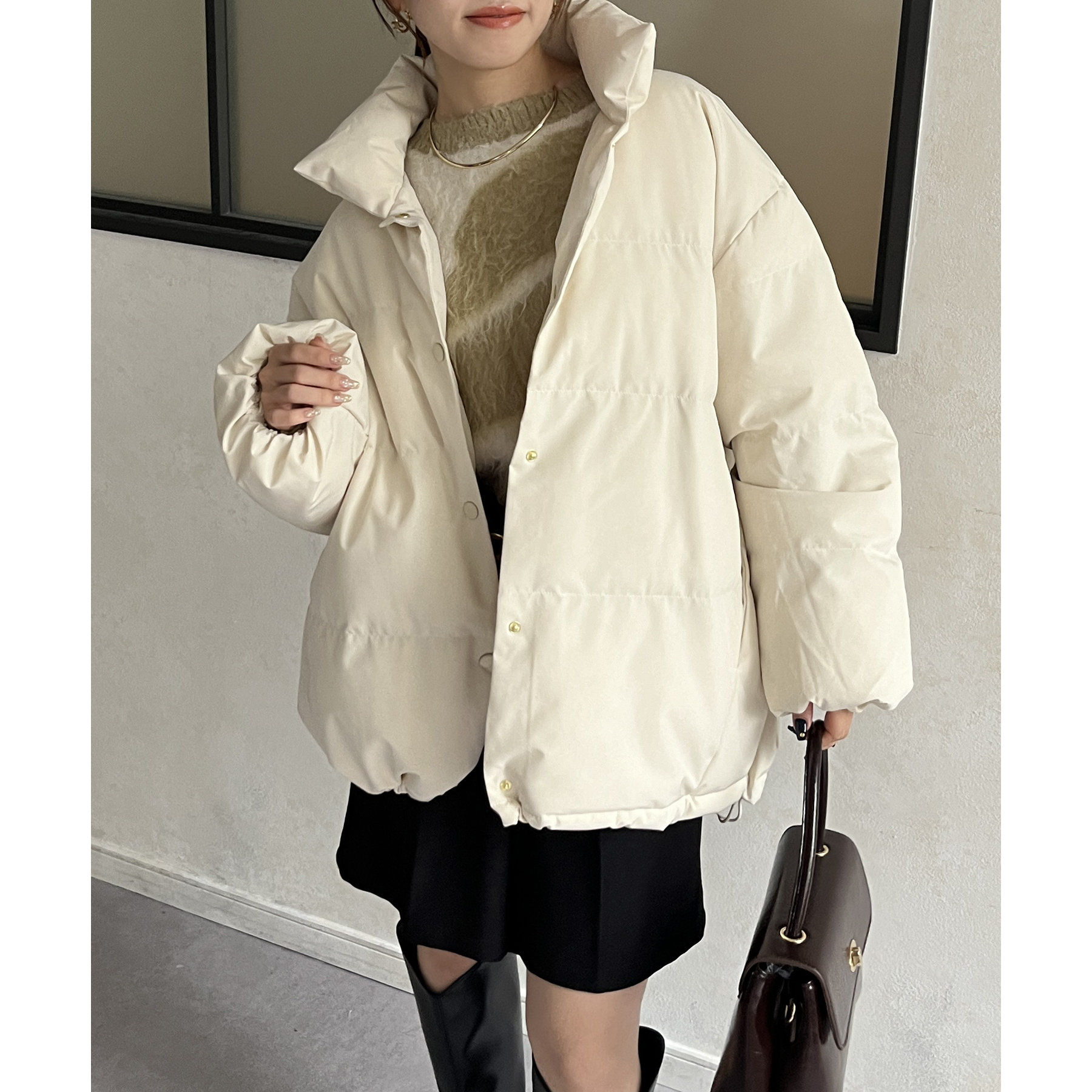 スタンドネックコクーンダウンジャケット | ファッション通販サイト NUGU