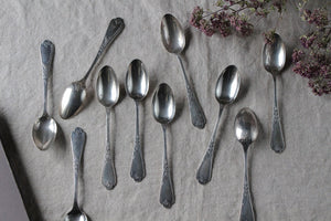 4本あり！エルキューイ社デザートスプーン フランスアンティーク