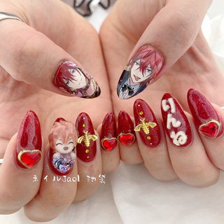 痛ネイル/#数字、ひらがなアートのネイルデザイン｜ネイルブック