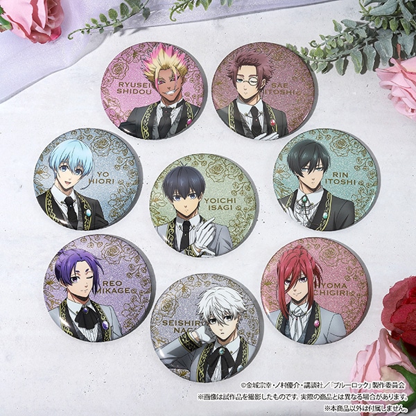 ブルーロック2期 グリッター缶バッジ／氷織 羊 執事: キャラグッズ