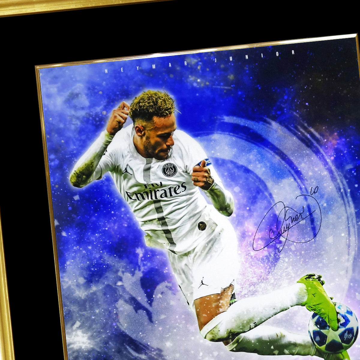 世界限定30枚] ネイマール直筆サイン入りグラフィックアート