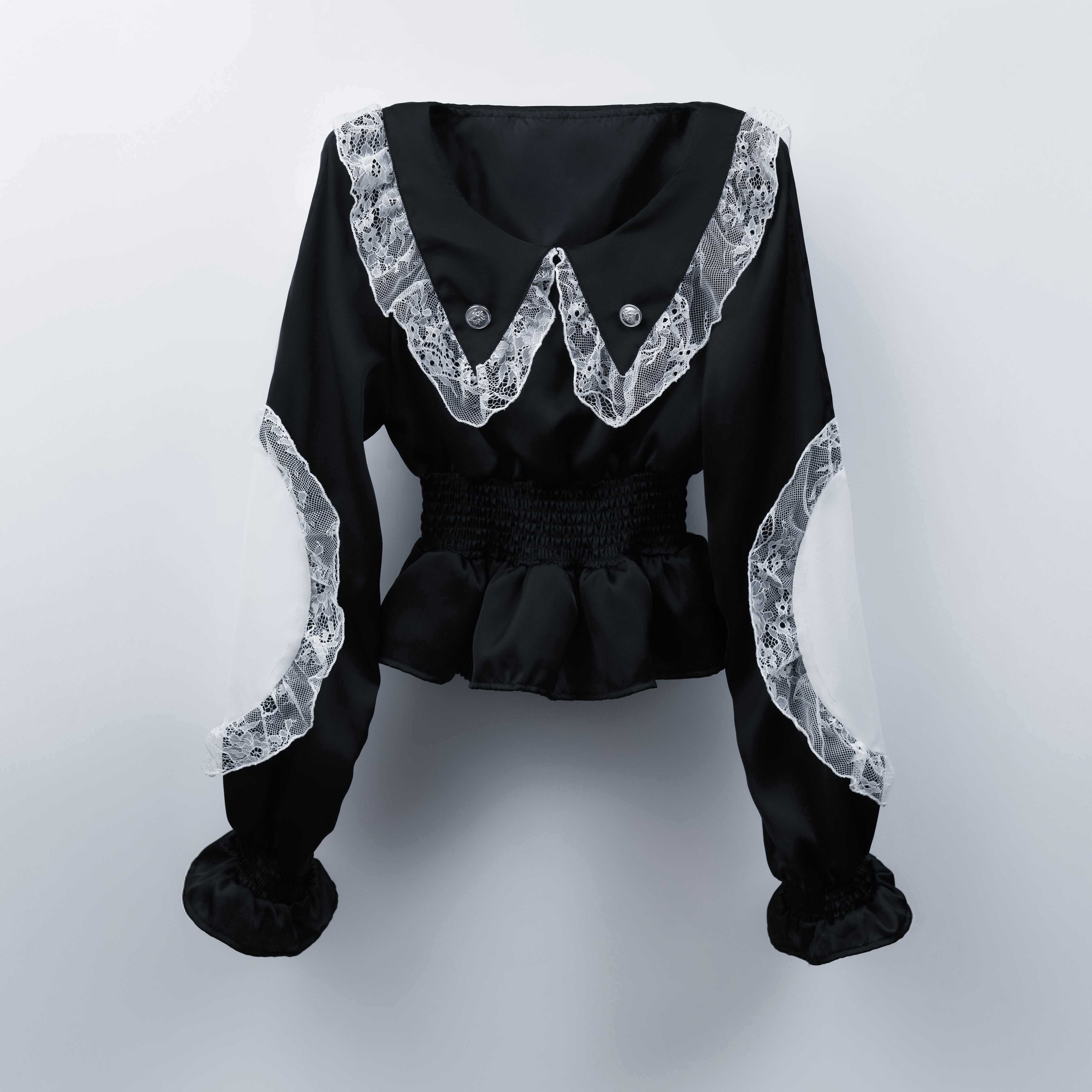 sailor collar frill doll tops black