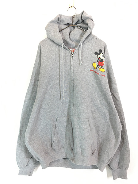 古着 90s USA製 Walt Disney World ミッキー スウェット ジップ