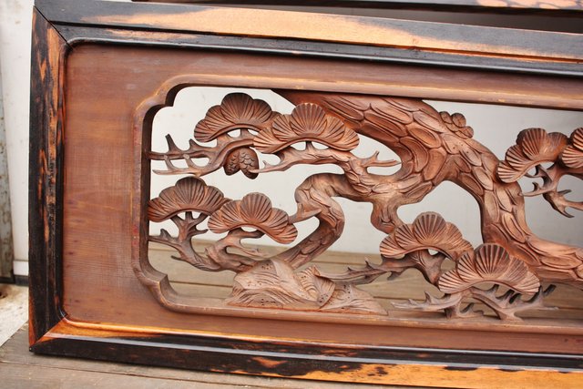 黒柿 襖 襖取手 時代家具 アンティーク家具 銘木 飾棚 2客 【公式通販】