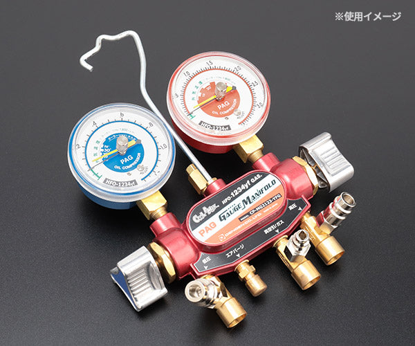 DENGEN マニホールドゲージ用低圧メーター CP-G68YFGL R1234YF