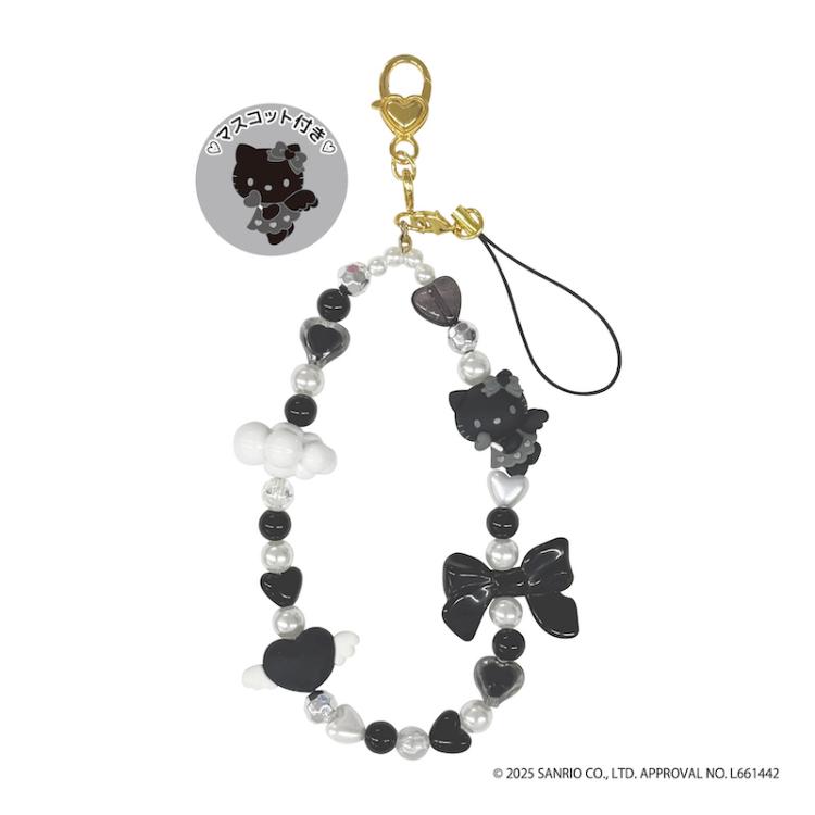 ハローキティ フォンストラップ ブラック(ブラック): ビジター表示商品