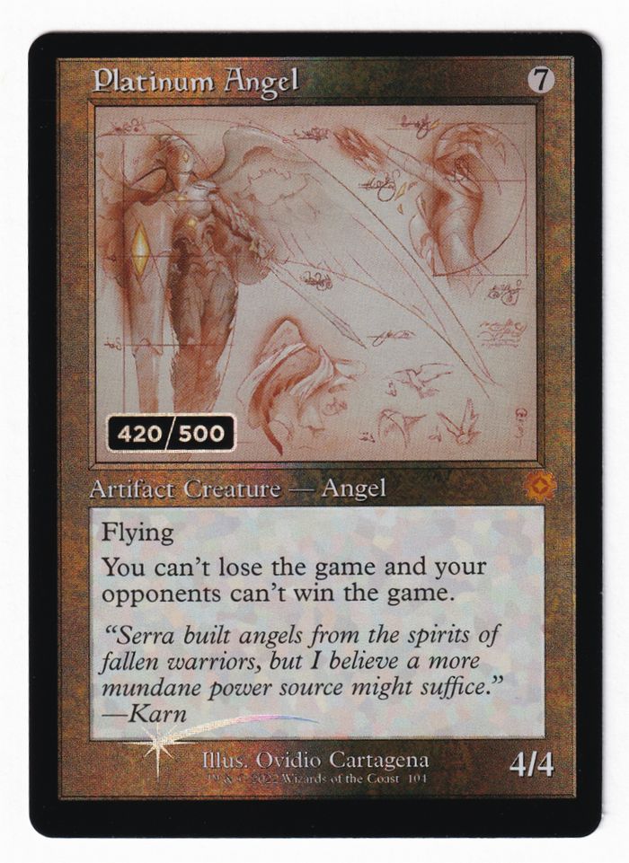 ダブルレインボウ・Foil】(104)□設計図□《白金の天使/Platinum Angel