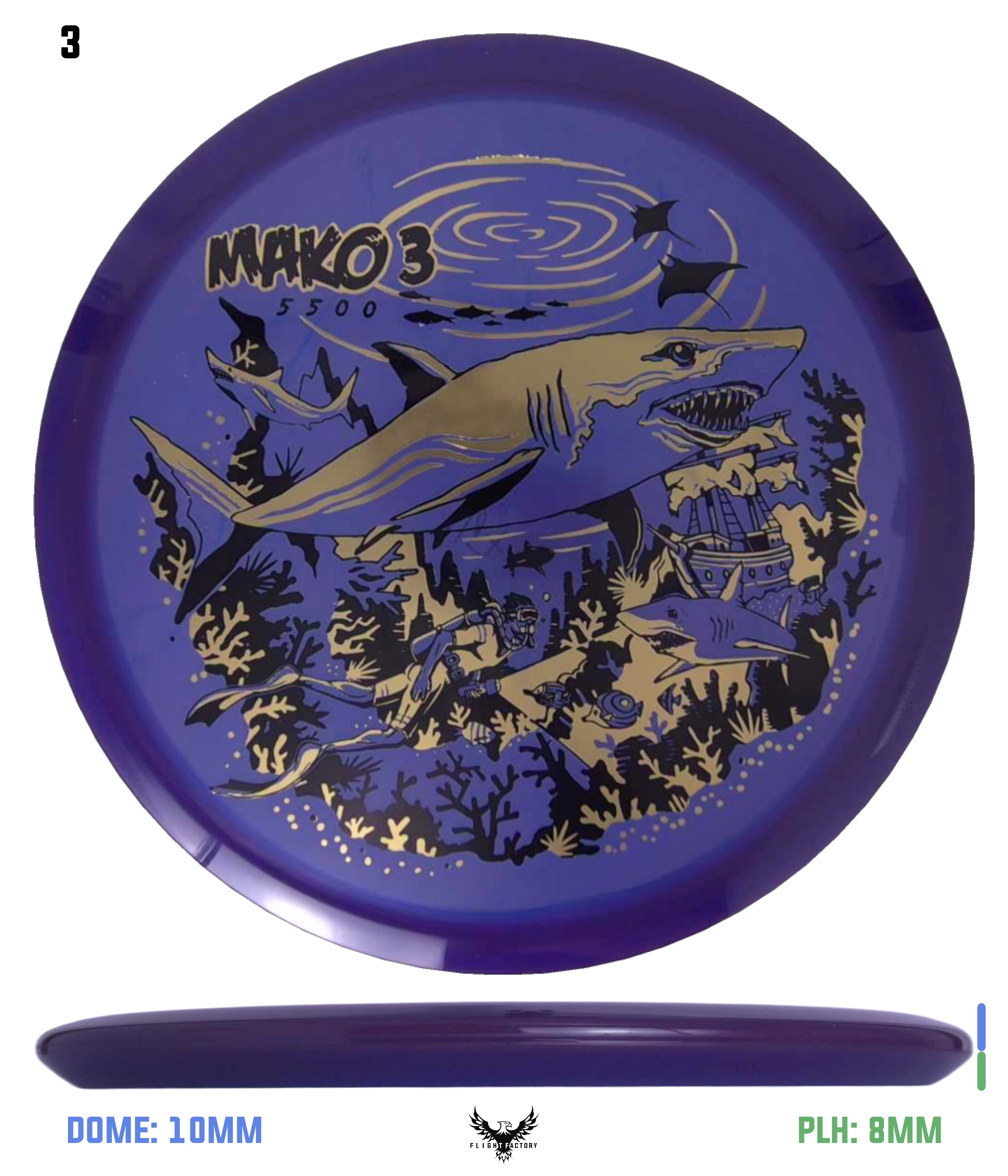 Innova Champion Mako3 - Riptide Reef - Flight Factory Discs