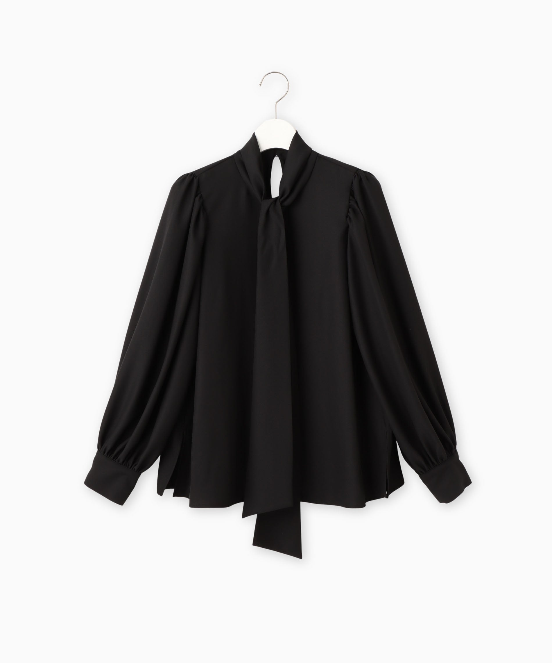 バックサテンジョーゼットボウタイブラウス – FACE SANS FARD